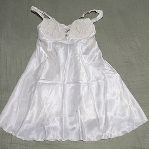 Gilligan & O'Malley White Satin Chemise